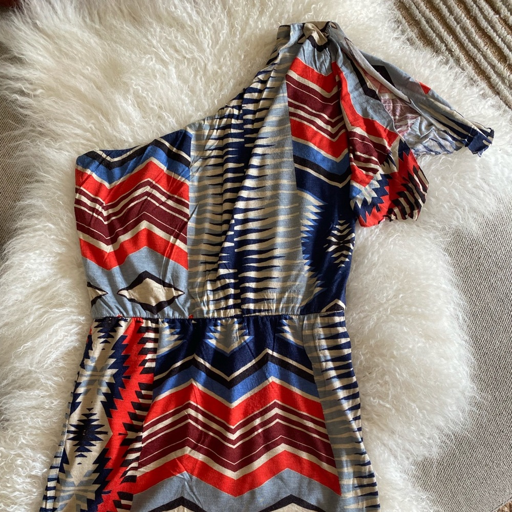 Great cotton dress. Lined. Size S. Multicolor